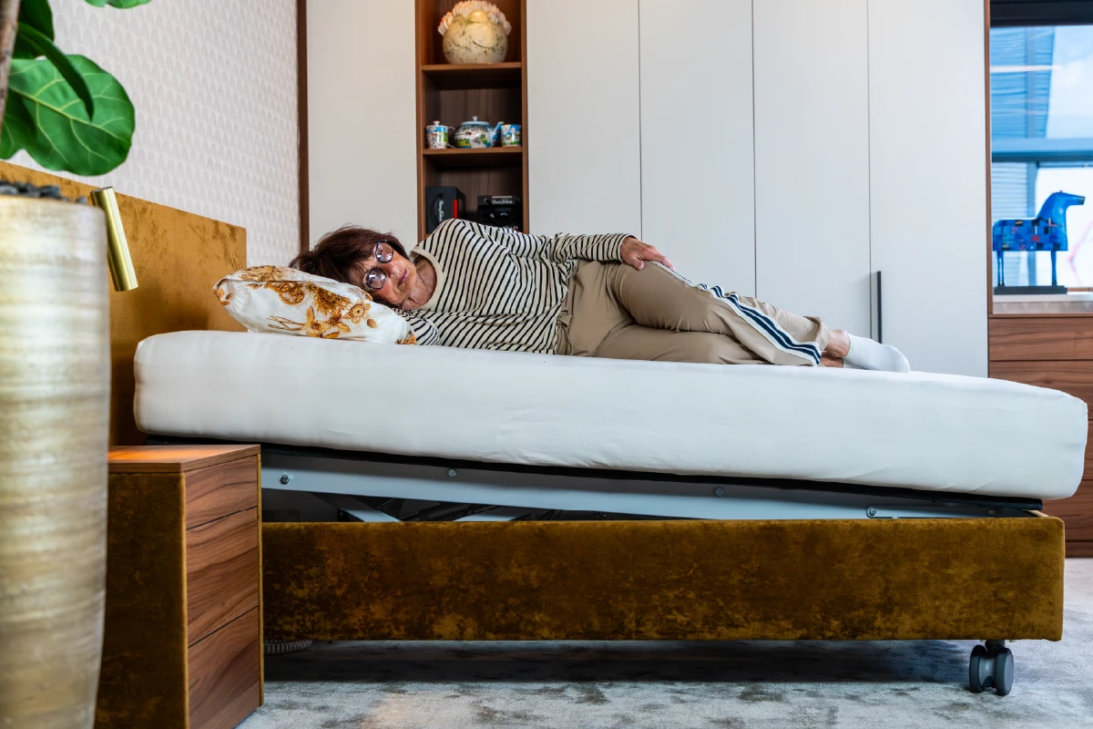 Bed in anti-Trendelenburgstand