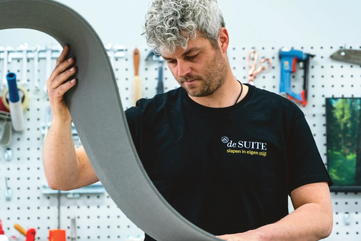 Softside afwerking van de bedbase