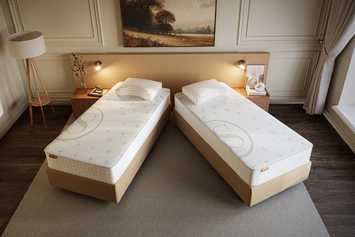 Design bed Ferrara met bedset N°1