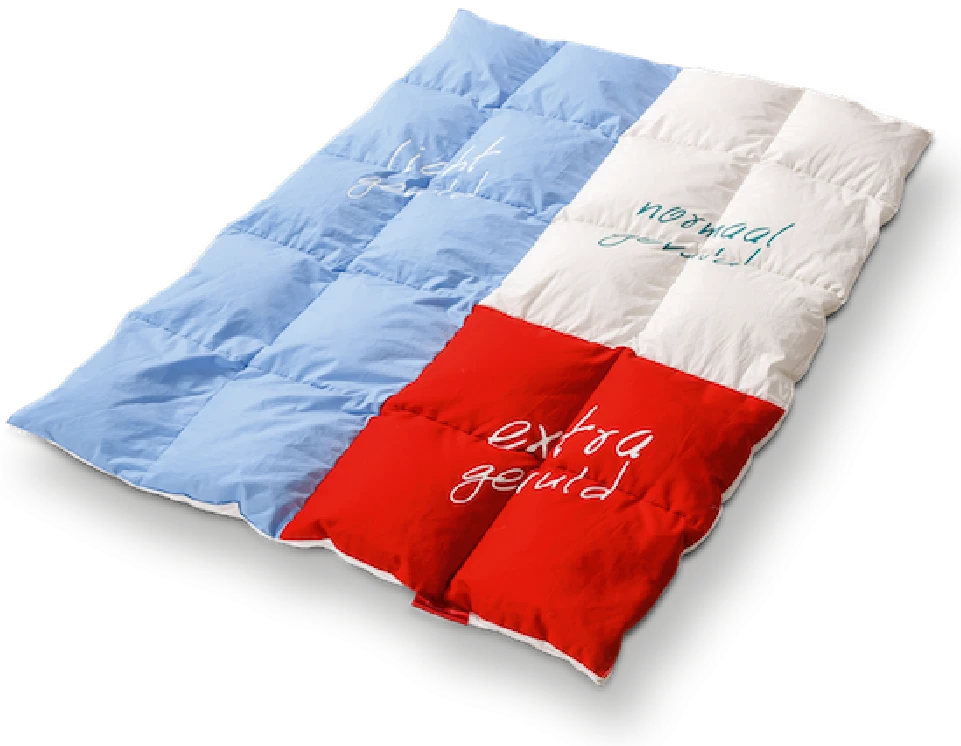 Dekbed met extra gevulde voetenzone