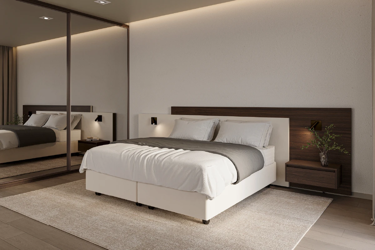 Design bed Duo Pezze met bedset N°1