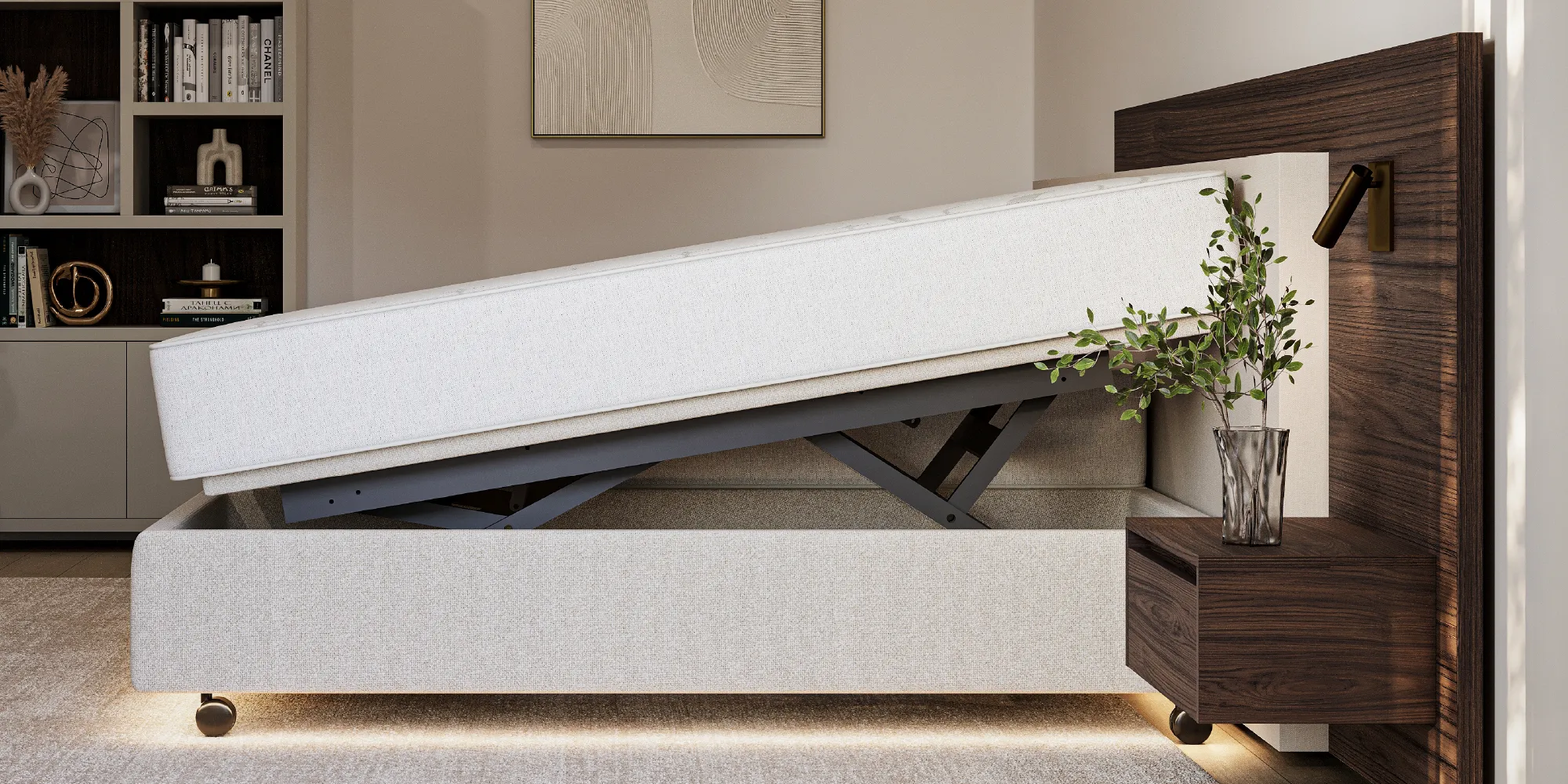 bed in anti-trendelenburg stand