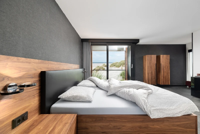 Hoofdpaneel Duo Pezze met houten bedombouw