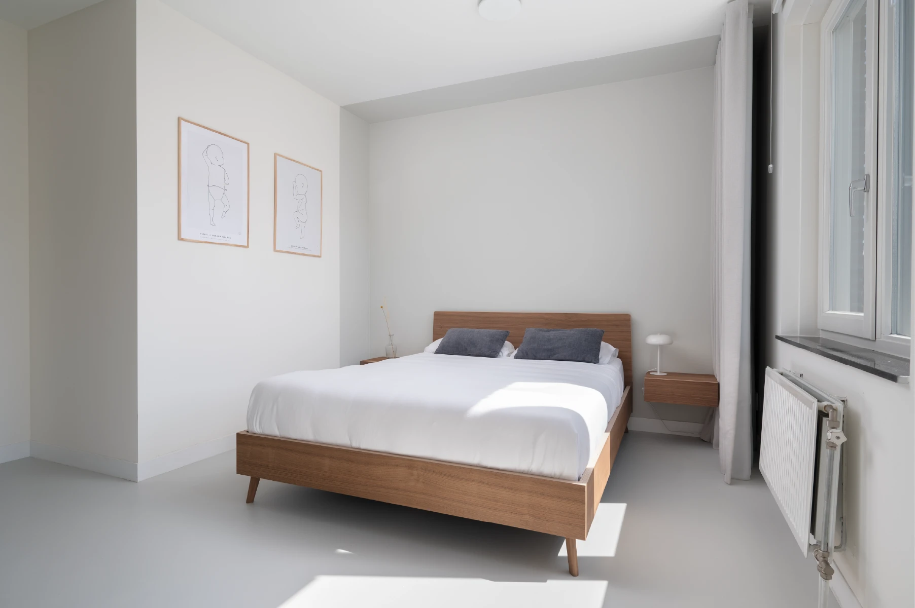 Houten design bed