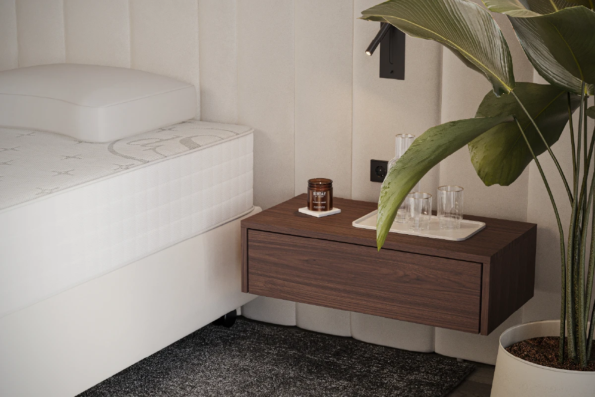 Design bed met nachtkastjes op maat