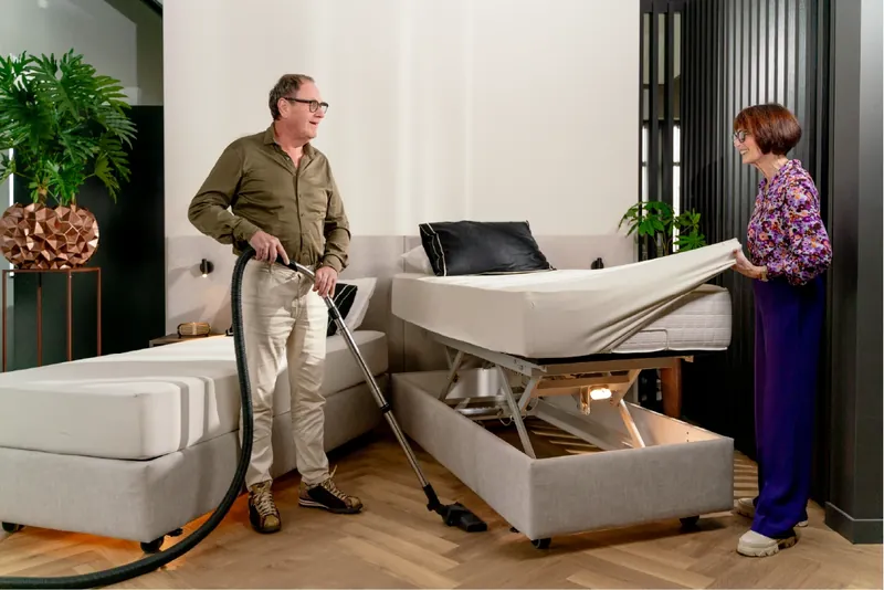 Hoog-laag seniorenbed