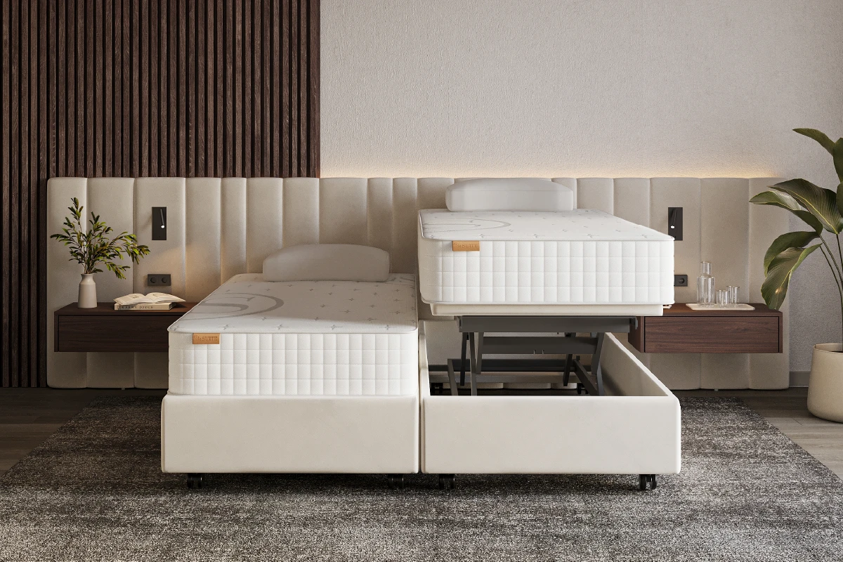 Seniorenbed met hoog-laag functie