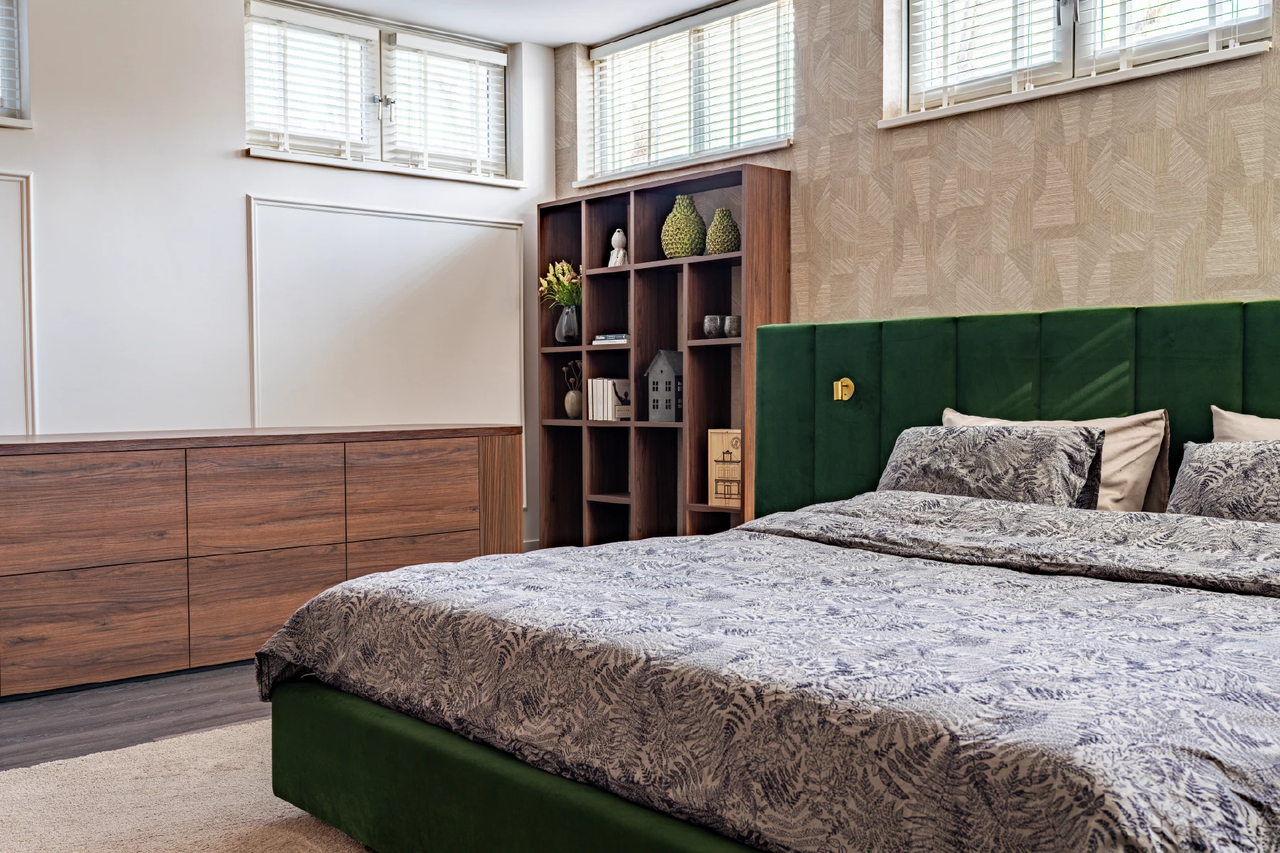 Soho slaapkamer in warme kleuren