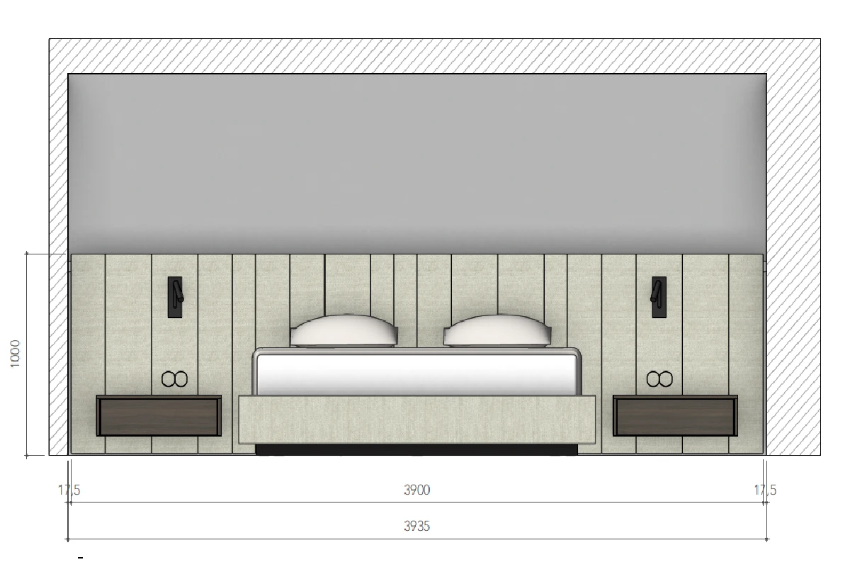 Hoofdpaneel op maat in elke breedte